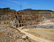 Blick in die aggebauten Schichten im Piesberg