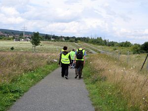 Auf dem Weg in die Braunkohlegrube